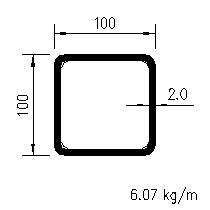 100x100x2.0SHS