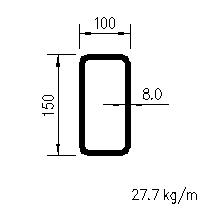 150x100x8.0RHS