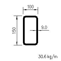 150x100x9.0RHS