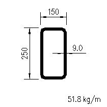 250x150x9.0RHS