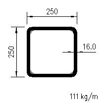 250x250x16.0SHS