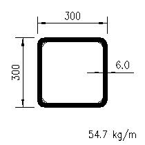 CFSHS 300x300x6.0