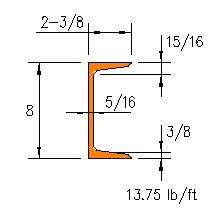 C 8x13.75