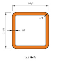 HSS 1.5x1.5x0.125