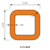 HSS 1.5x1.5x0.250
