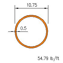 HSS 10.75x0.500