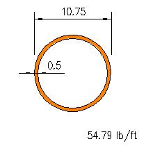 HSS 10.75x0.500