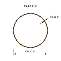 HSS 12.75x0.188