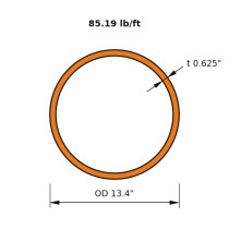 HSS 13.375x0.625
