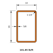 HSS 16x10x0.625
