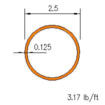 HSS 2.5x0.125