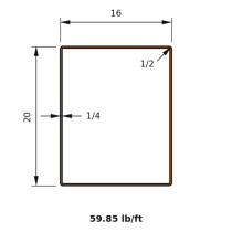 HSS 20x16x0.250