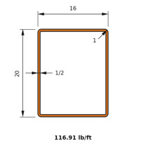 HSS 20x16x0.500