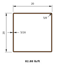 HSS 20x20x0.3125