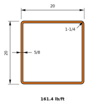 HSS 20x20x0.625
