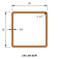 HSS 20x20x0.750