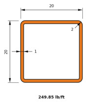 HSS 20x20x1