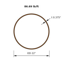 HSS 22x0.375