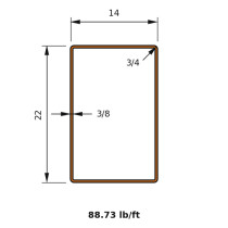 HSS 22x14x0.375