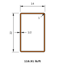 HSS 22x14x0.500