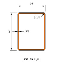 HSS 22x16x0.625