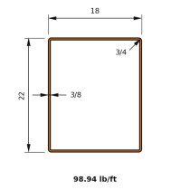 HSS 22x18x0.375