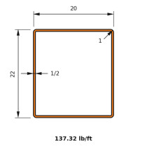 HSS 22x20x0.500