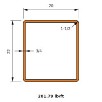 HSS 22x20x0.750