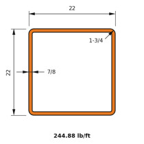 HSS 22x22x0.875