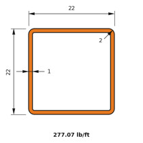 HSS 22x22x1