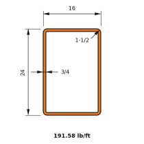 HSS 24x16x0.750