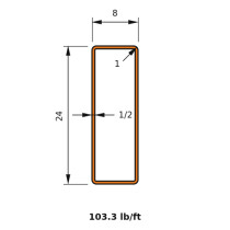 HSS 24x8x0.500