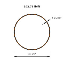 HSS 26x0.375