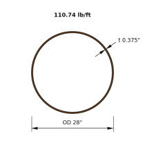 HSS 28x0.375