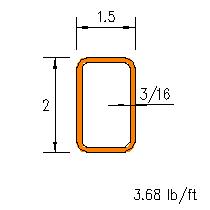 HSS 2x1.5x0.1875