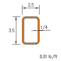 HSS 3.5x2.5x0.250