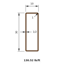 HSS 30x10x0.500
