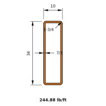 HSS 34x10x0.875