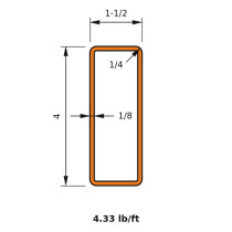 HSS 4x1.5x0.125