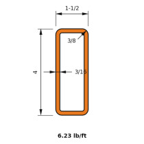 HSS 4x1.5x0.1875
