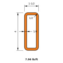 HSS 4x1.5x0.250