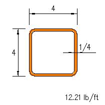 HSS 4x4x0.250