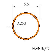 HSS 5.5x0.258