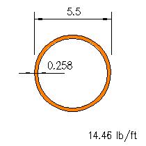 HSS 5.5x0.258