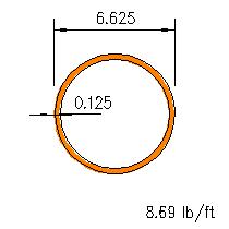 HSS 6.625x0.125