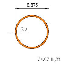 HSS 6.875x0.500