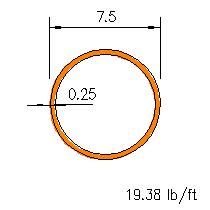 HSS 7.5x0.250