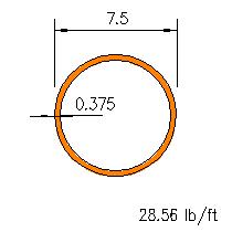 HSS 7.5x0.375