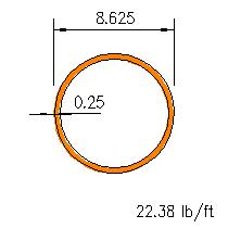 HSS 8.625x0.250