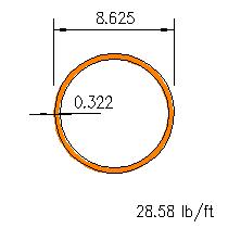 HSS 8.625x0.322